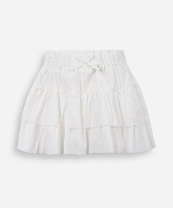 shorts saia infantil em viscolinho off white 8