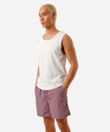 short masculino com bolsos e cordão rosa P short masculino com bolsos e cordão rosa P