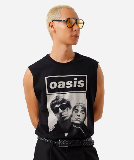 regata machão masculina de algodão oasis preta P regata machão masculina de algodão oasis preta P