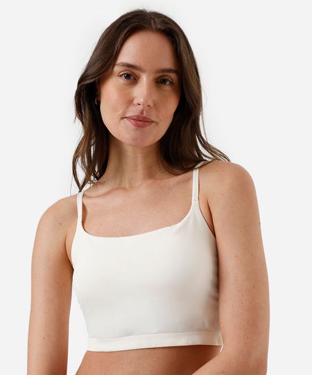 top de pijama feminino avulso sem costura off white P