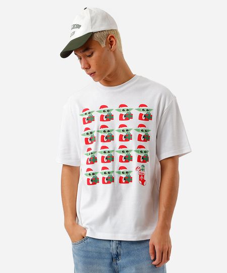 camiseta relaxed masculina manga curta star wars off white M