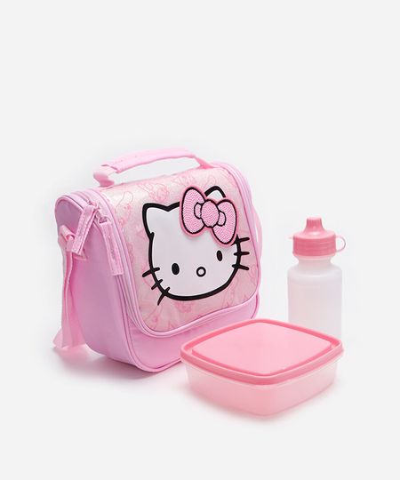 lancheira infantil hello kitty rosa UNICO