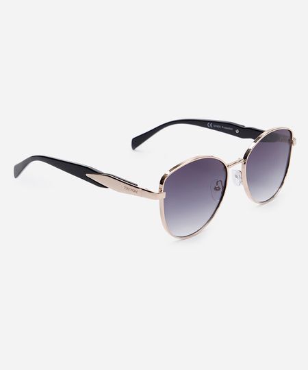óculos de sol oval triton  dourado UNICO