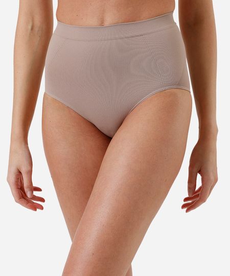 calcinha modeladora feminina plié bege M