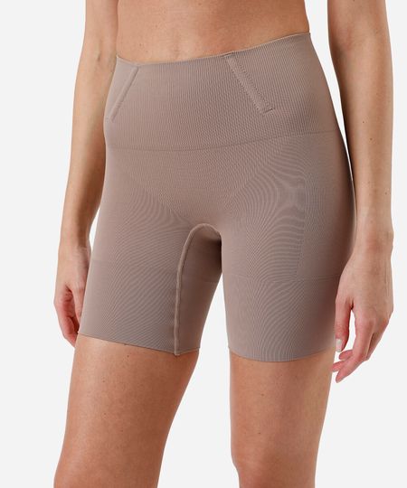 bermuda modeladora feminina plié bege M bermuda modeladora feminina plié bege M