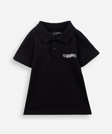 polo infantil de algodão hot wheels preto 2 polo infantil de algodão hot wheels preto 2