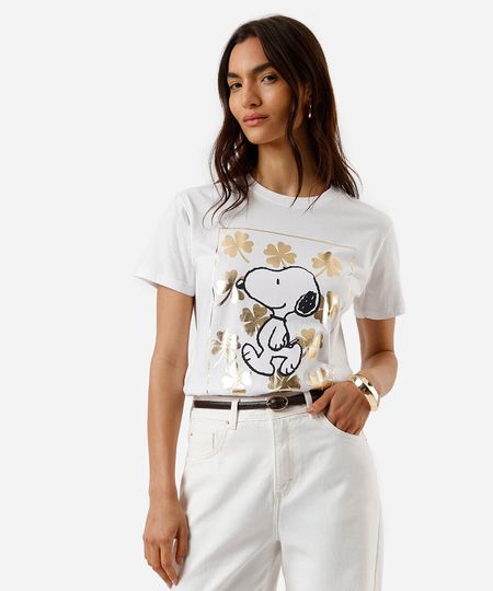 camiseta feminina snoopy off white M camiseta feminina snoopy off white M