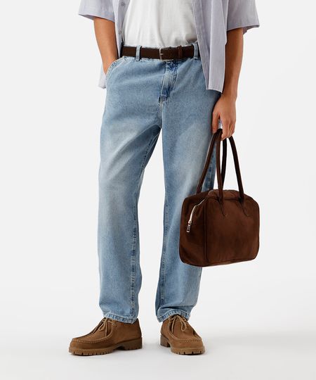 calça reta chino masculina jeans azul 40 calça reta chino masculina jeans azul 40