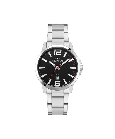 relógio masculino technos analógico 2115ucn1p prateado UNICO