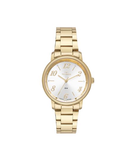 kit relógio feminino technos analógico 2035nank1k dourado UNICO
