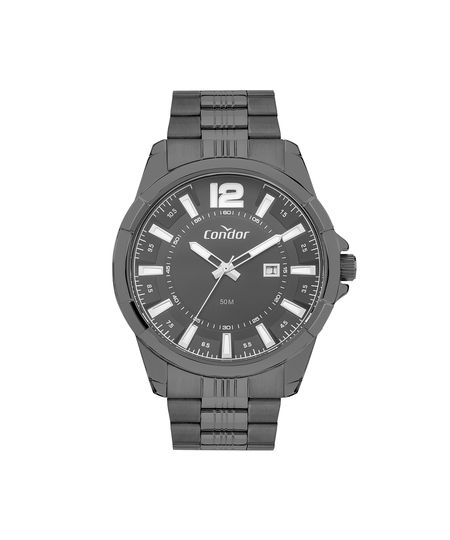 kit relógio masculino condor analógico calendário co2115ncjk4f preto UNICO