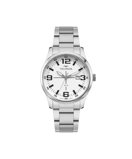 relógio masculino technos analógico 2115ucd1b prateado UNICO relógio masculino technos analógico 2115ucd1b prateado UNICO