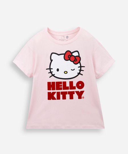 camiseta infantil em algodão hello kitty rosa 4 camiseta infantil em algodão hello kitty rosa 4