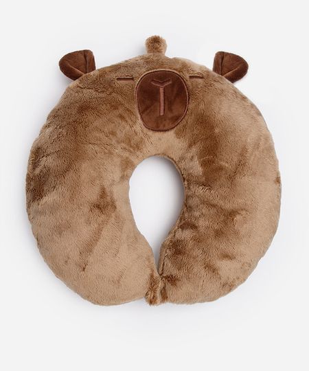 apoio de pescoço infantil capivara marrom UNICO