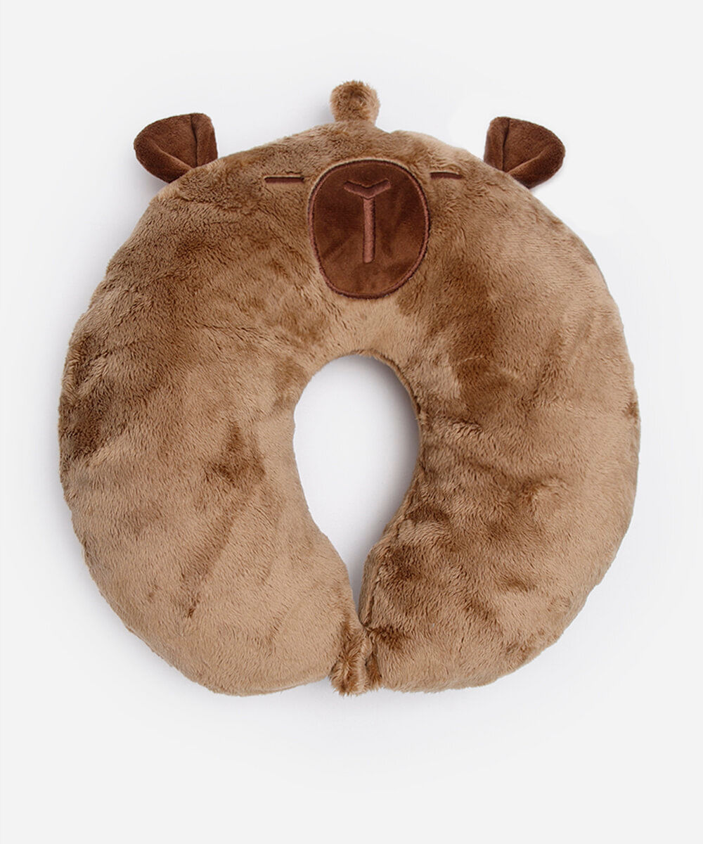 apoio de pescoço infantil capivara marrom apoio de pescoço infantil capivara marrom