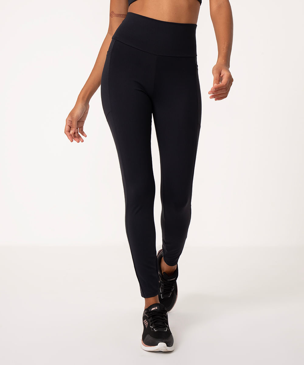 calça legging esportiva ace com bolso preta