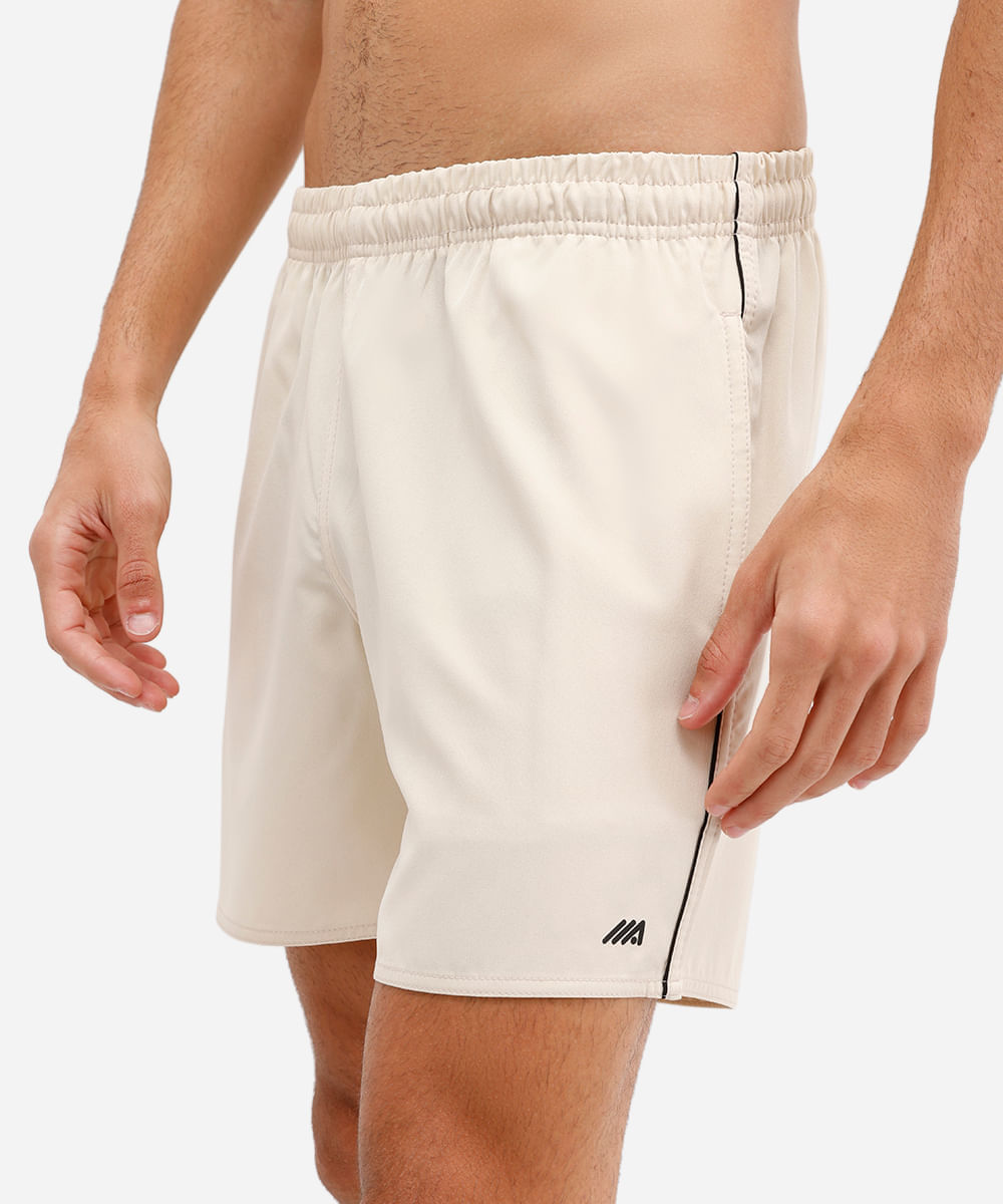 short esportivo ace masculino cós elástico bege