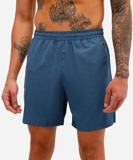 short masculino esportivo ace bolso com zíper - azul marinho P short masculino esportivo ace bolso com zíper - azul marinho P