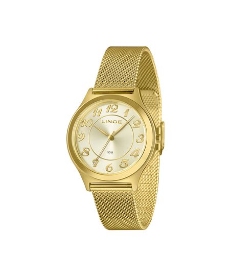 kit relógio feminino lince analógico lrgm030l38c2kx pj dourado UNICO