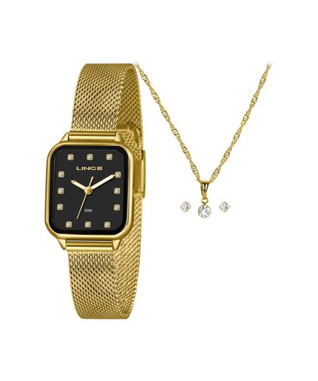 kit relógio feminino lince analógico lqgh253l26 kaejp1kx dourado UNICO kit relógio feminino lince analógico lqgh253l26 kaejp1kx dourado UNICO