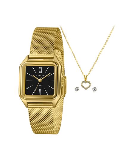 kit relógio feminino lince analógico lqgm057l30 kadxp3kx dourado UNICO kit relógio feminino lince analógico lqgm057l30 kadxp3kx dourado UNICO