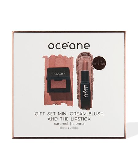 kit océane gift set mini cream blush e batom the lipstick UNICO