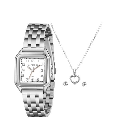 kit relógio feminino lince analógico lqmm046l30 kadsb2sx prateado UNICO kit relógio feminino lince analógico lqmm046l30 kadsb2sx prateado UNICO