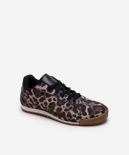 tênis feminino oncinha jogging ace bege 35