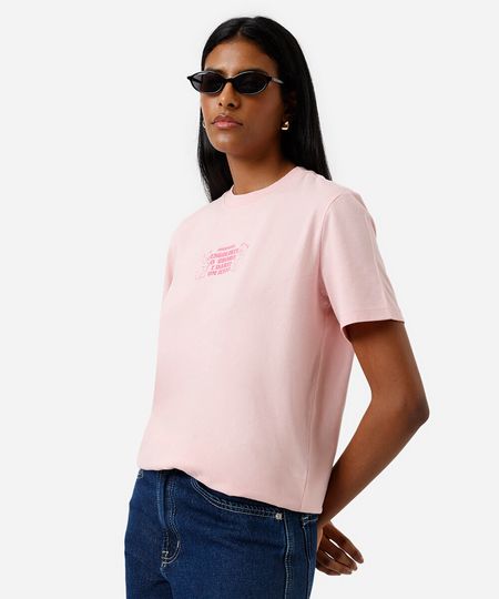 camiseta feminina de algodão signo câncer márcia sensitiva rosa PP camiseta feminina de algodão signo câncer márcia sensitiva rosa PP