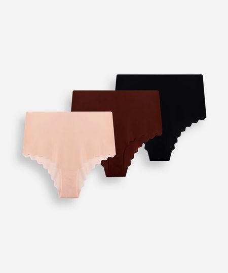 kit de 3 calcinhas hot pant colorido P kit de 3 calcinhas hot pant colorido P