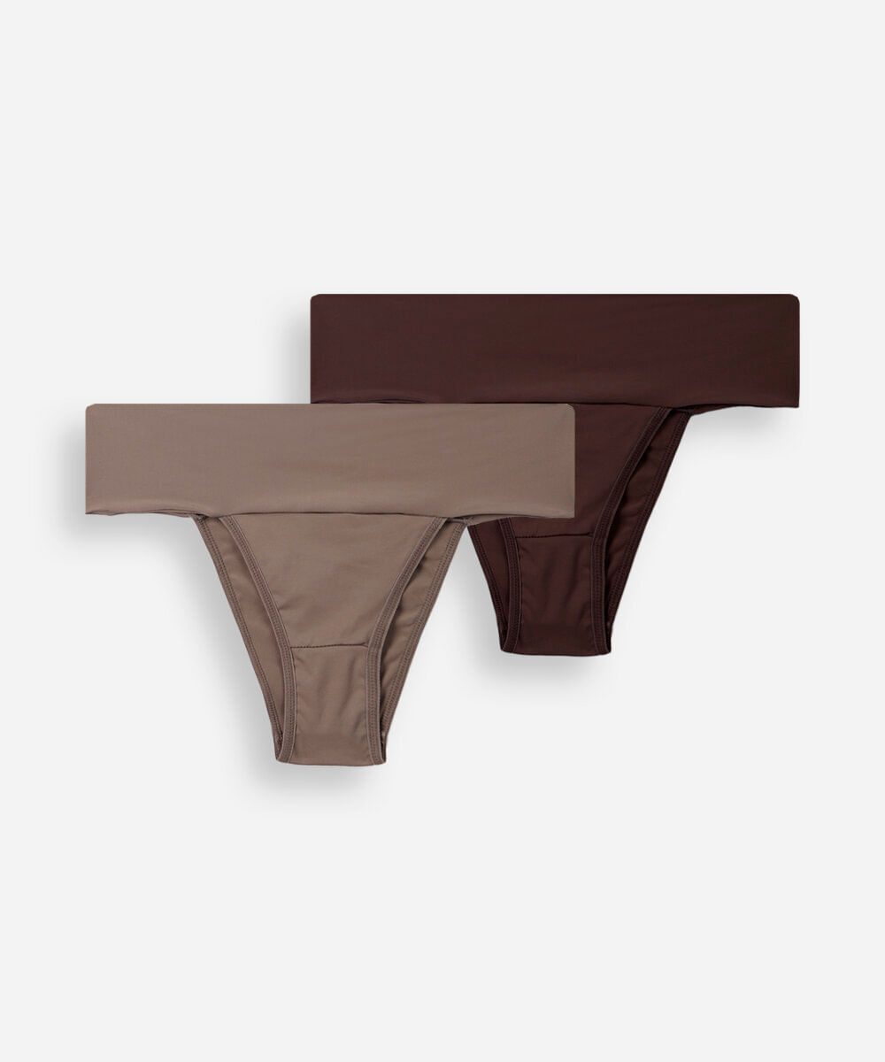 kit com 2 calcinhas femininas biquíni colorido