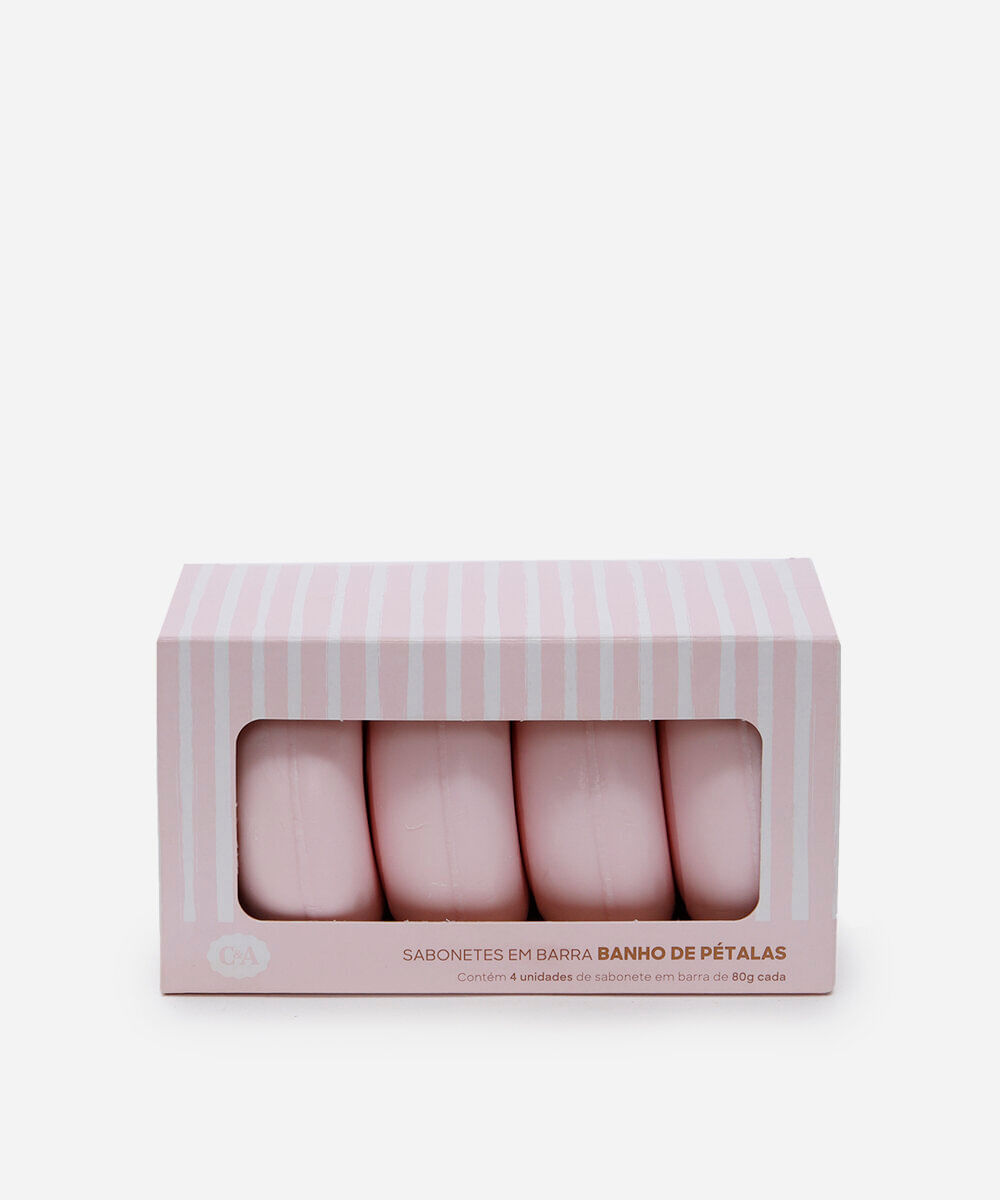 kit de sabonetes em barra banho de pétalas beleza cea