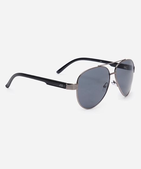 óculos de sol aviador ace cinza UNICO