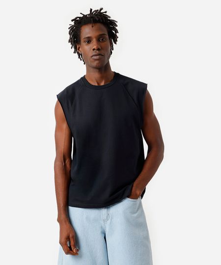 regata machão raglan preta GG regata machão raglan preta GG