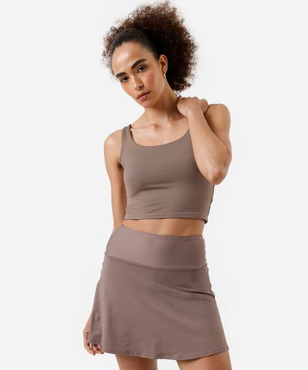 regata feminina esportiva ace marrom M