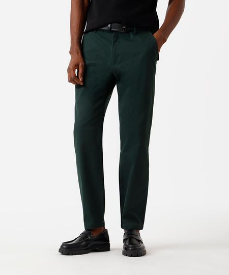 calça slim masculina de sarja verde 38