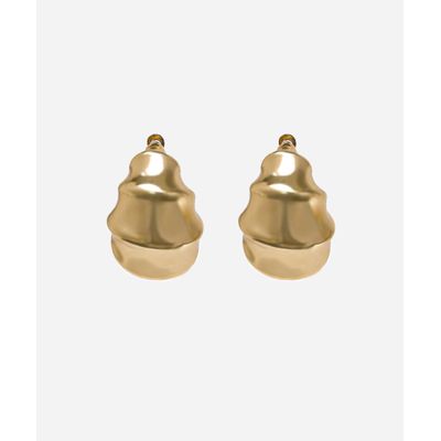 brinco feminino argola concha dourado