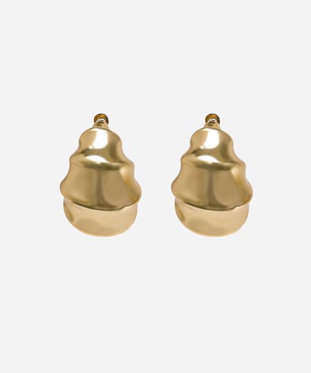 brinco feminino argola concha dourado UNICO