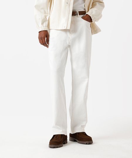 calça baggy masculina de sarja off white 42 calça baggy masculina de sarja off white 42