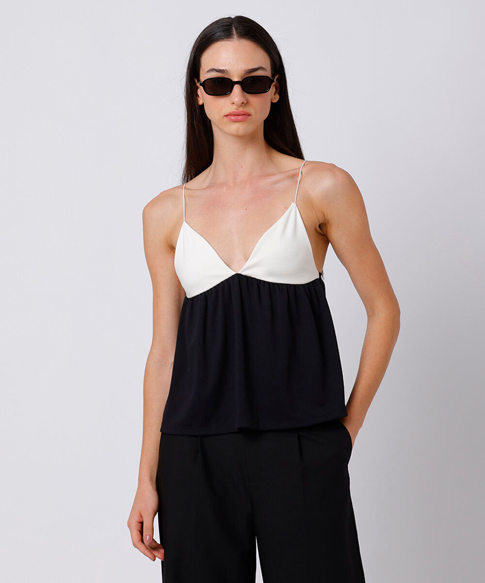 bata feminina alça fina mindset preta