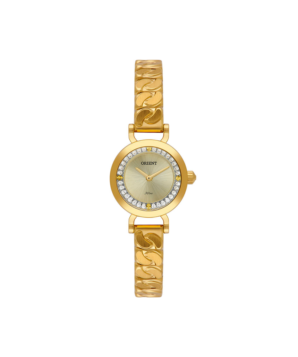 relógio feminino orient analógico fgss0217 c1kx dourado