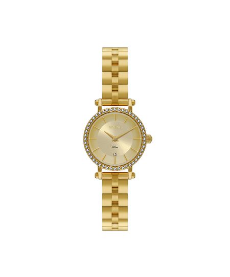relógio feminino orient analógico fgss0238 c1kx dourado UNICO