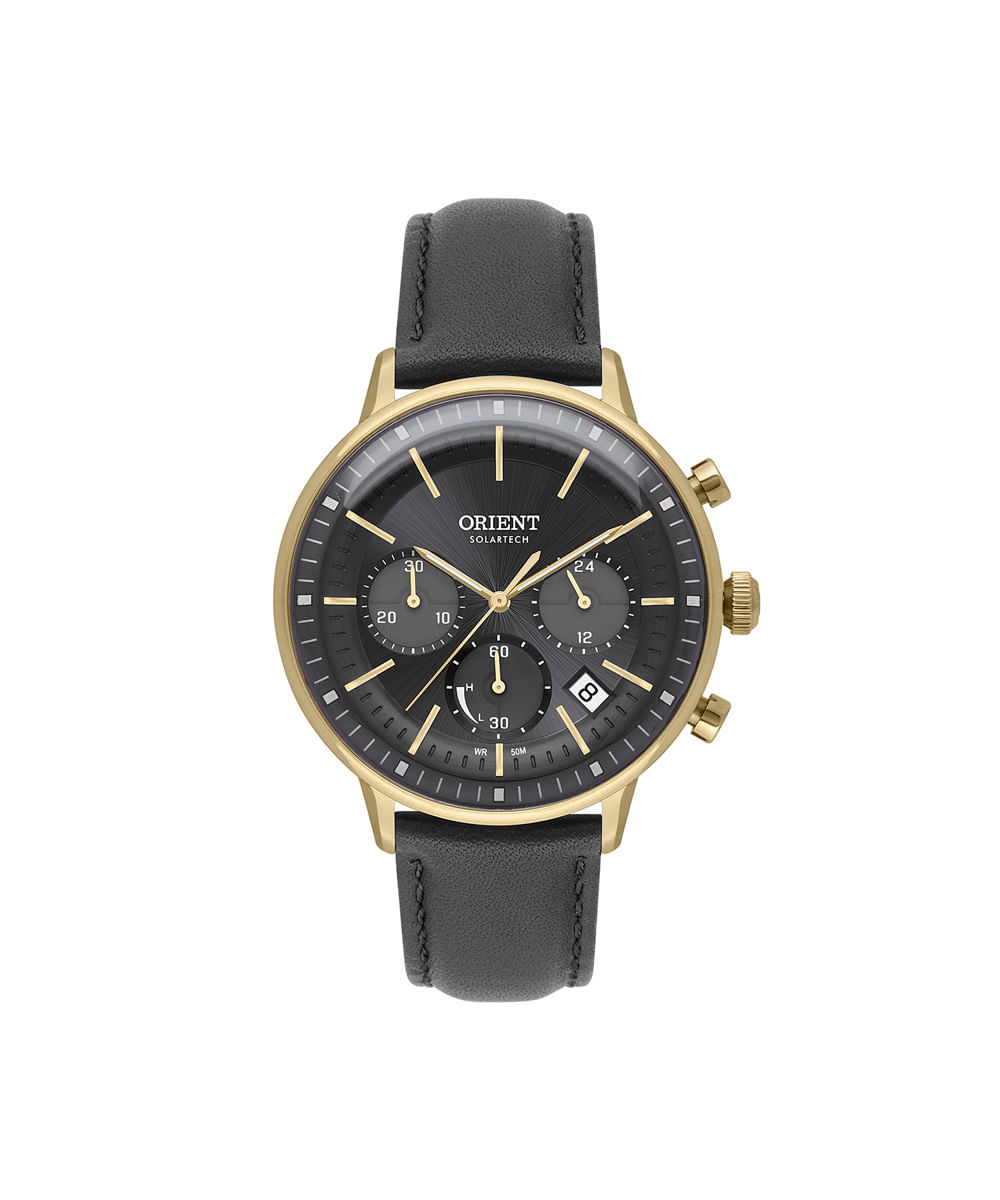 relógio masculino orient cronógrafo mgscc010 g1px dourado