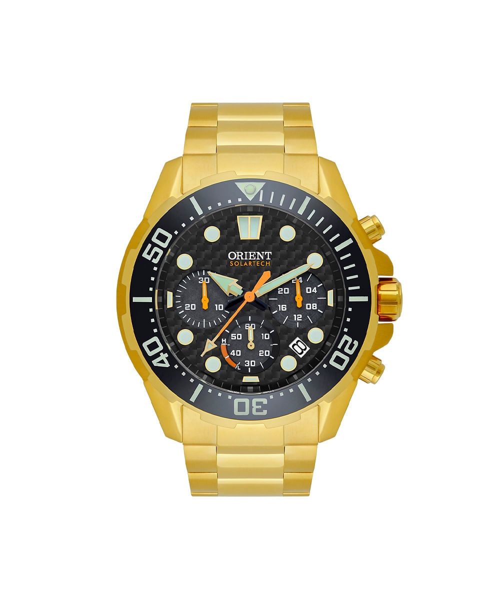 relógio masculino orient cronógrafo mgssc057 p1kx dourado