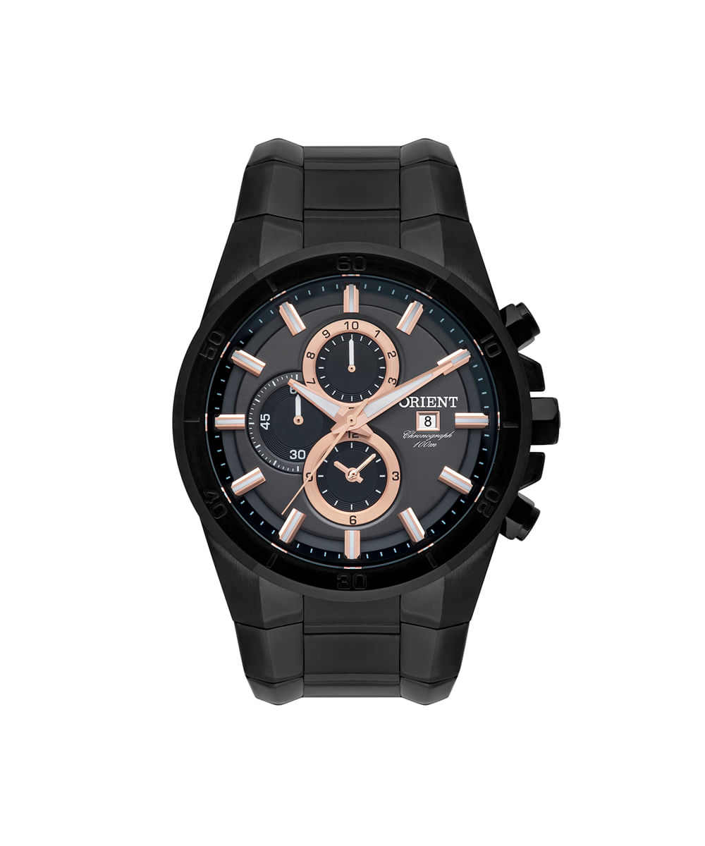 relógio masculino orient cronógrafo mpssc019 p1px preto