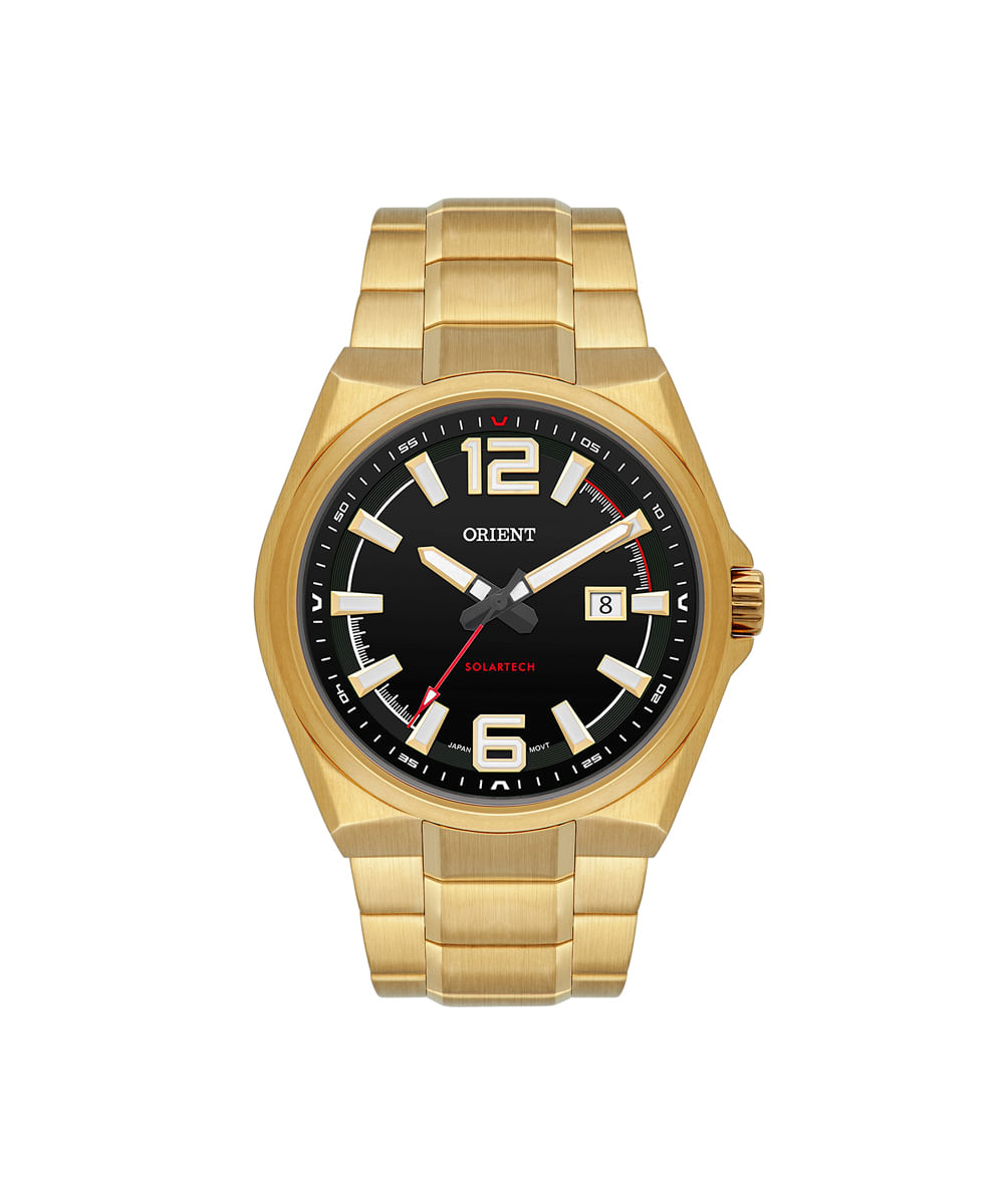 relógio masculino orient analógico calendário mgss1301 p2kx dourado