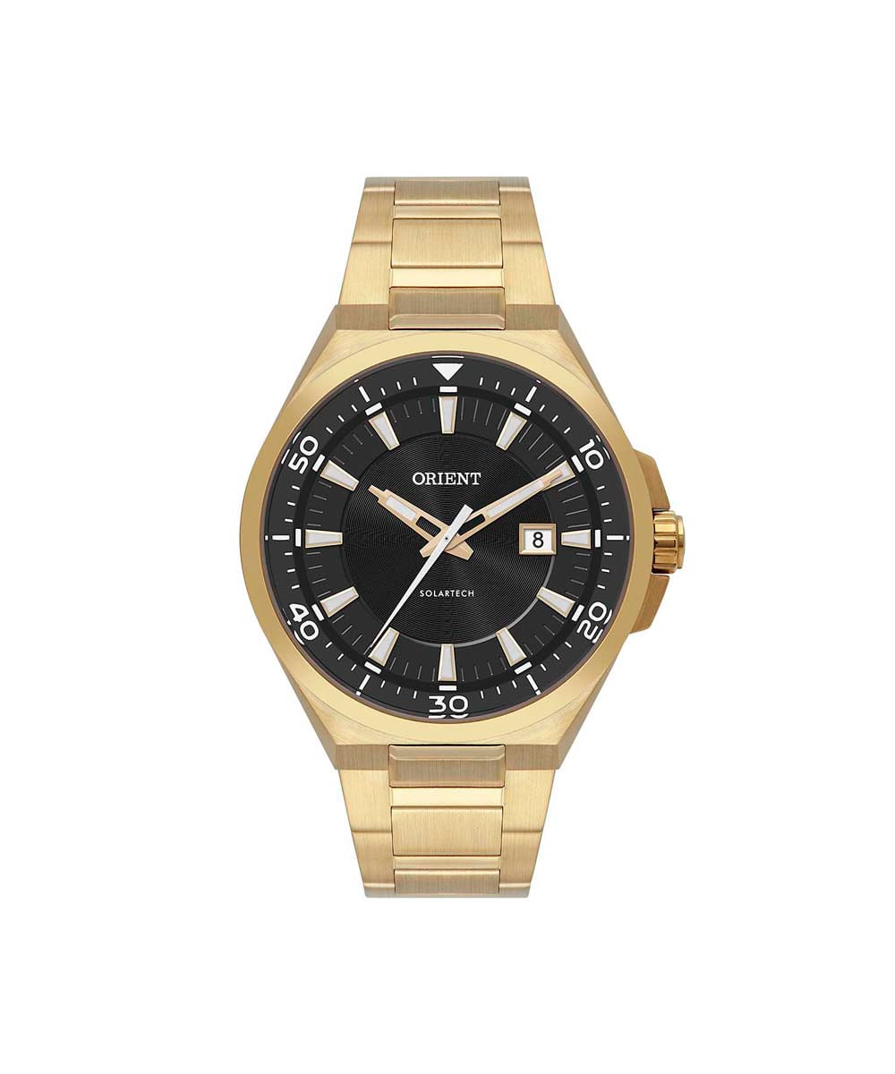 relógio masculino orient analógico calendário mgss1294 g1kx dourado