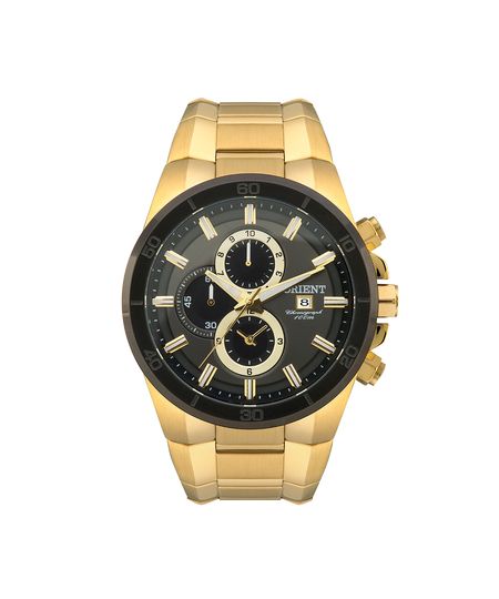 relógio masculino orient cronógrafo mgssc004 g1kx dourado UNICO