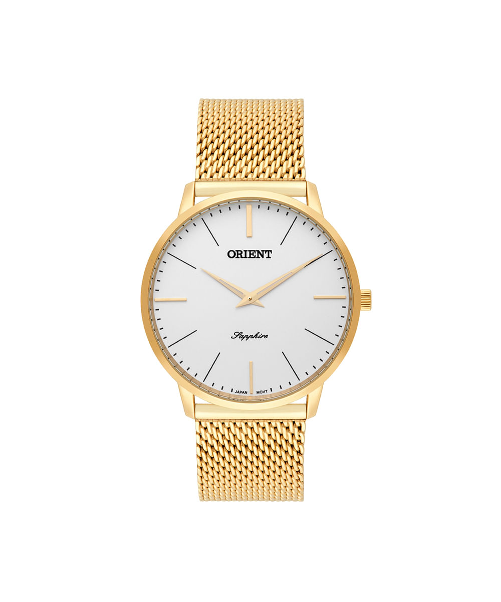 relógio masculino orient analógico calendário mgsss005 s1kx dourado