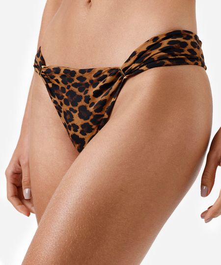 biquíni calcinha feminino animal print colorido M